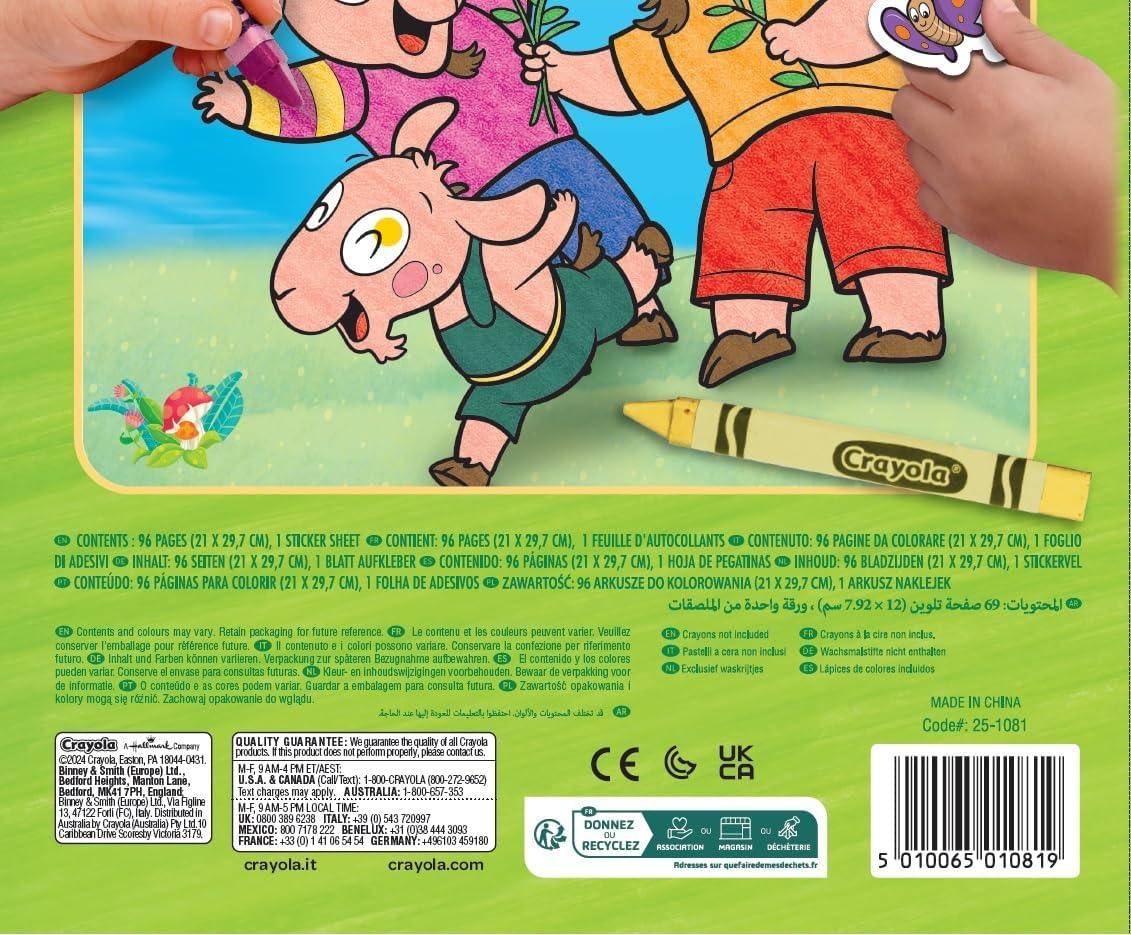 Crayola Mini Kids - Story Album for Coloring, 96 Pages and 1 Stickers, Creative and Educational Activity for Children