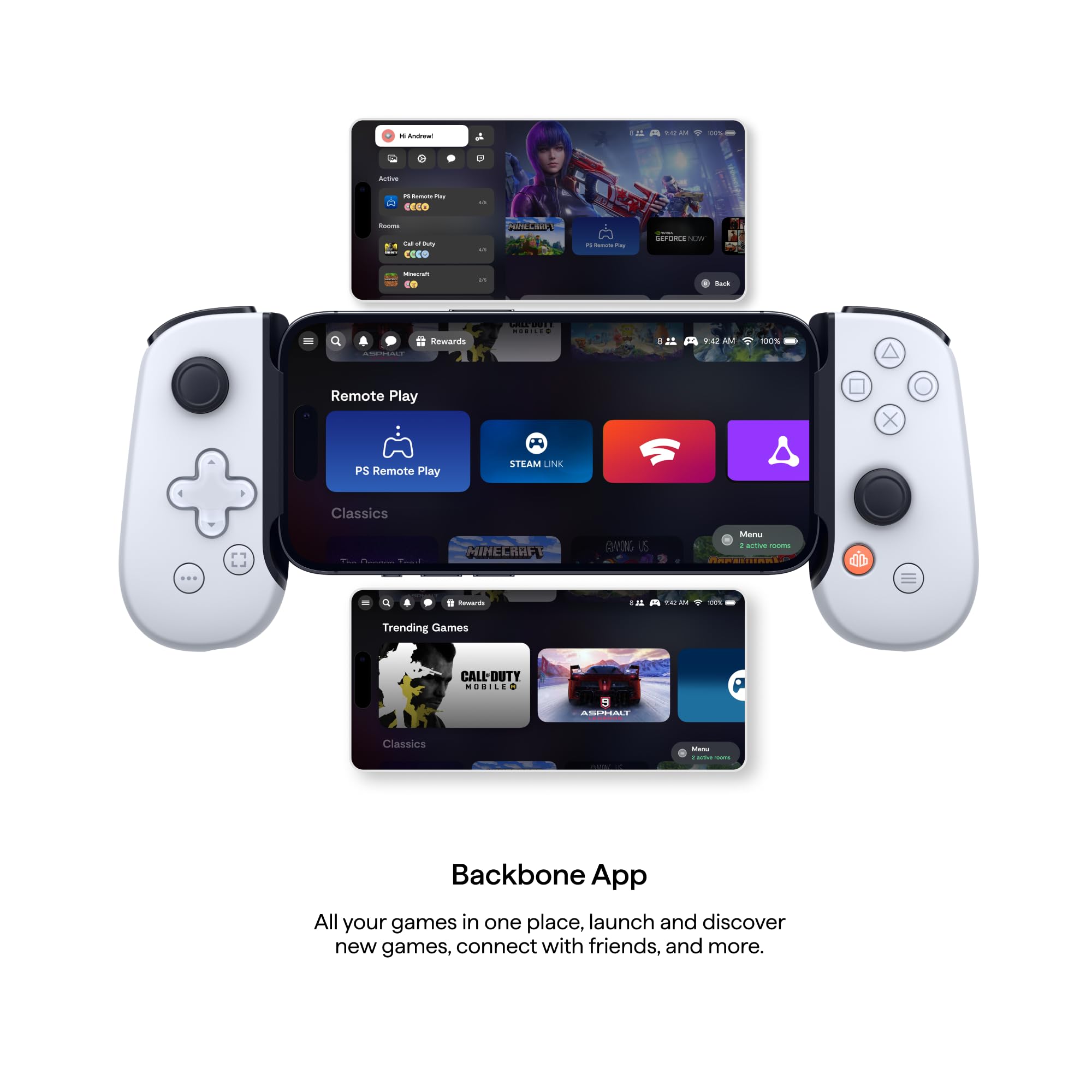 BACKBONE One Mobile Gaming Controller for Android and iPhone 15/16 Series (USB-C) - 2nd Gen
