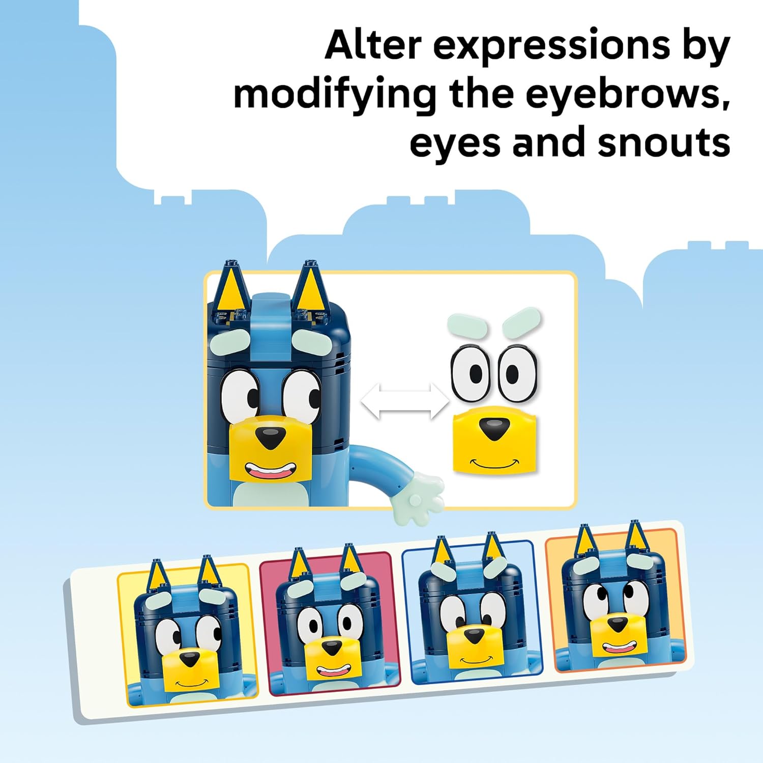 LEGO Bluey Brick-Built Bluey Family - Building Toy for Girls & Boys, Ages 5+ - Figures for Play or Display - Kids Bedroom or Desk Decor - Gift for Birthdays - 11217