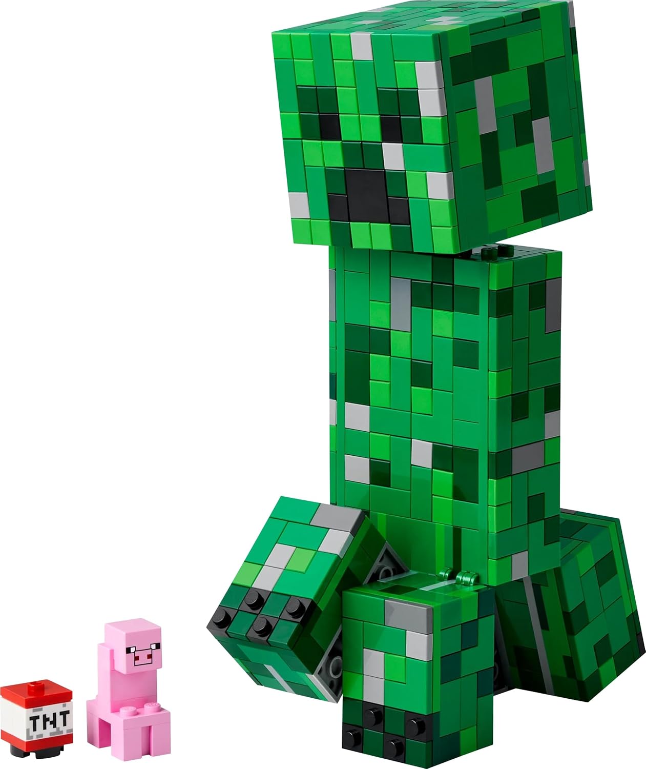 LEGO 21276 Minecraft The Creeper Toy - Posable Mob Figure incl. a Hidden Compartment with a Pig & TNT Element