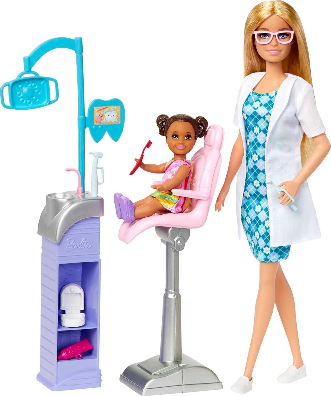 Mattel Barbie Dentist Doll Career Playset ASST