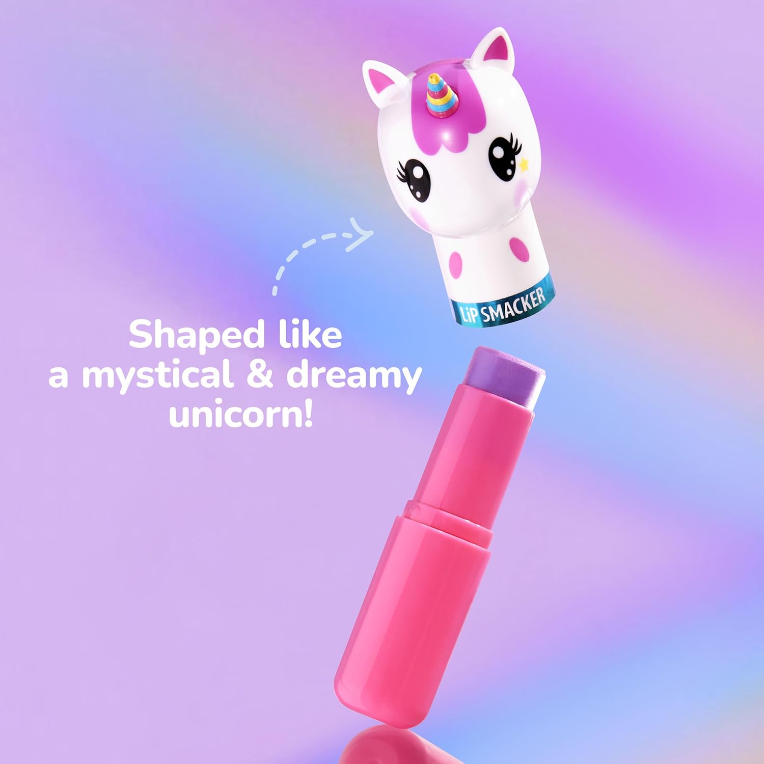 Lip Smacker Lippy Pals Unicorn, Flavored Moisturizing & Smoothing Soft Shine Lip Balm, Hydrating & Protecting Fun Tasty Flavors, Cruelty-Free & Vegan - Unicorn Magic