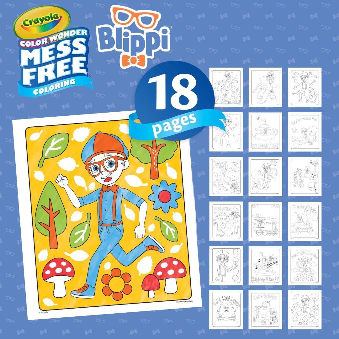 Crayola Color Wonder Blippi, Mess Free Coloring Pages & Markers