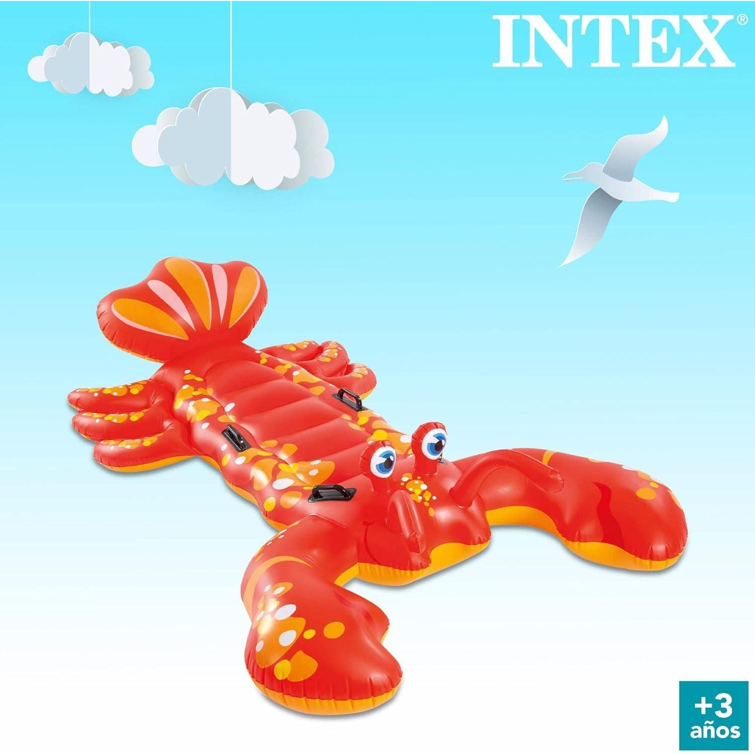 Intex ‎57528 twin baby swim pool funny floats toys inflatable lobster ride on-Size 84