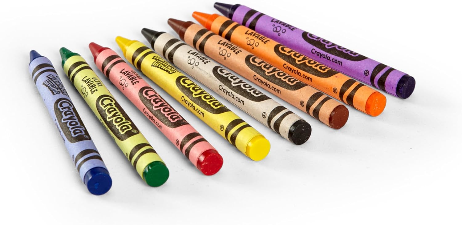 Crayola Ultra-Clean - Washable Large Crayons, 8 pieces