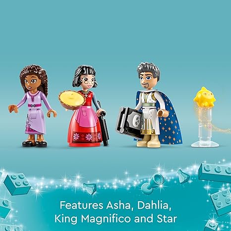 LEGO Disney Wish: مجموعة ألعاب بناء قلعة الملك ماجنيفيكو 43224، مجموعة قابلة للتجميع للأطفال من سن 7 سنوات فما فوق للعب المشاهد المفضلة من فيلم ديزني، إلهام اللعب التظاهري داخل القصر