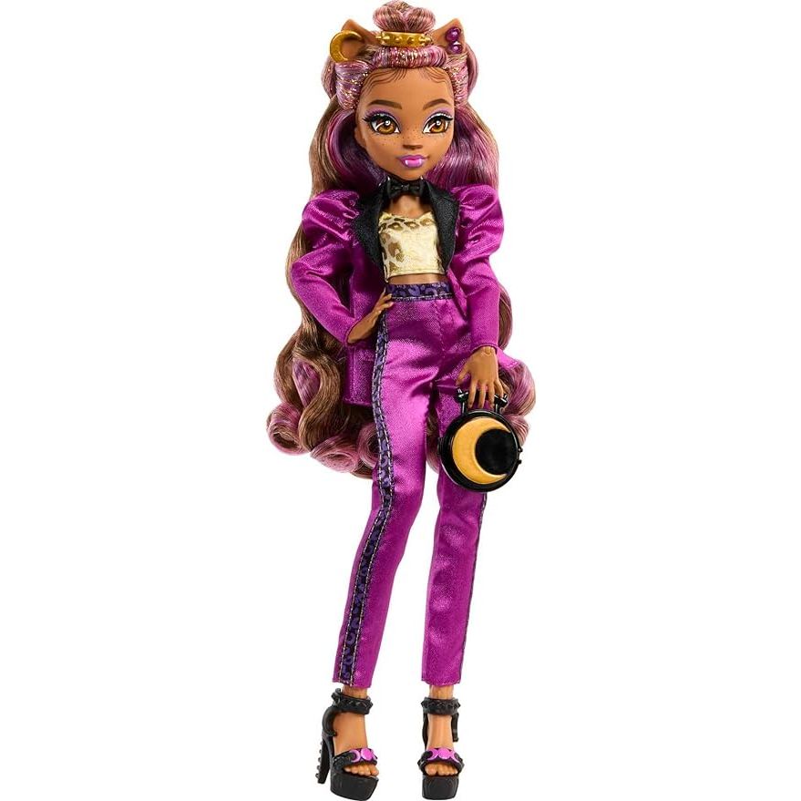 Monster High Doll, Clawdeen Wolf in Monster Ball Party Fashion with Themed Accessories Including Balloons
