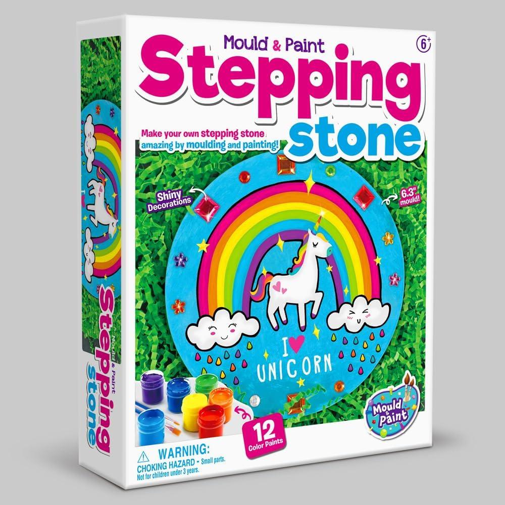 Eduman Mould & Paint Stepping Stone Unicorn, Make Your Own, DIY T2543, 6