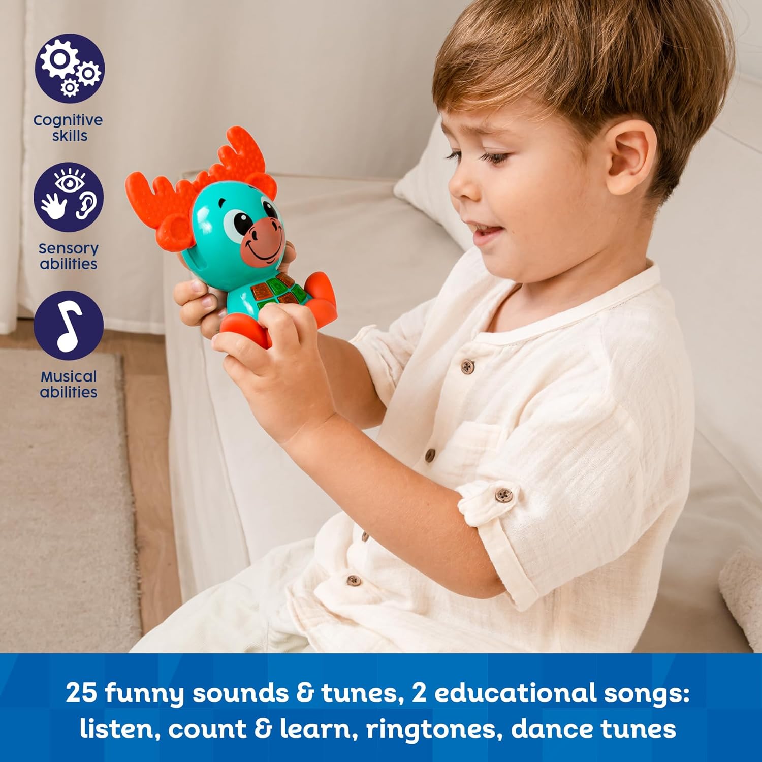 لعبة كيدز هيتس بيبي كينز موس التفاعلية تثير الفرح والتعلم للأطفال من عمر سنتين فما فوق - أضواء ساطعة، نغمات مرحة، ومتعة تعليمية!