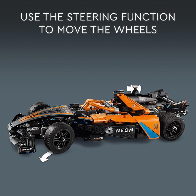 LEGO 42169 Technic NEOM McLaren Formula E Race Car Toy, Model Pull Back Car Toy, McLaren Toy Car Set for Kids.