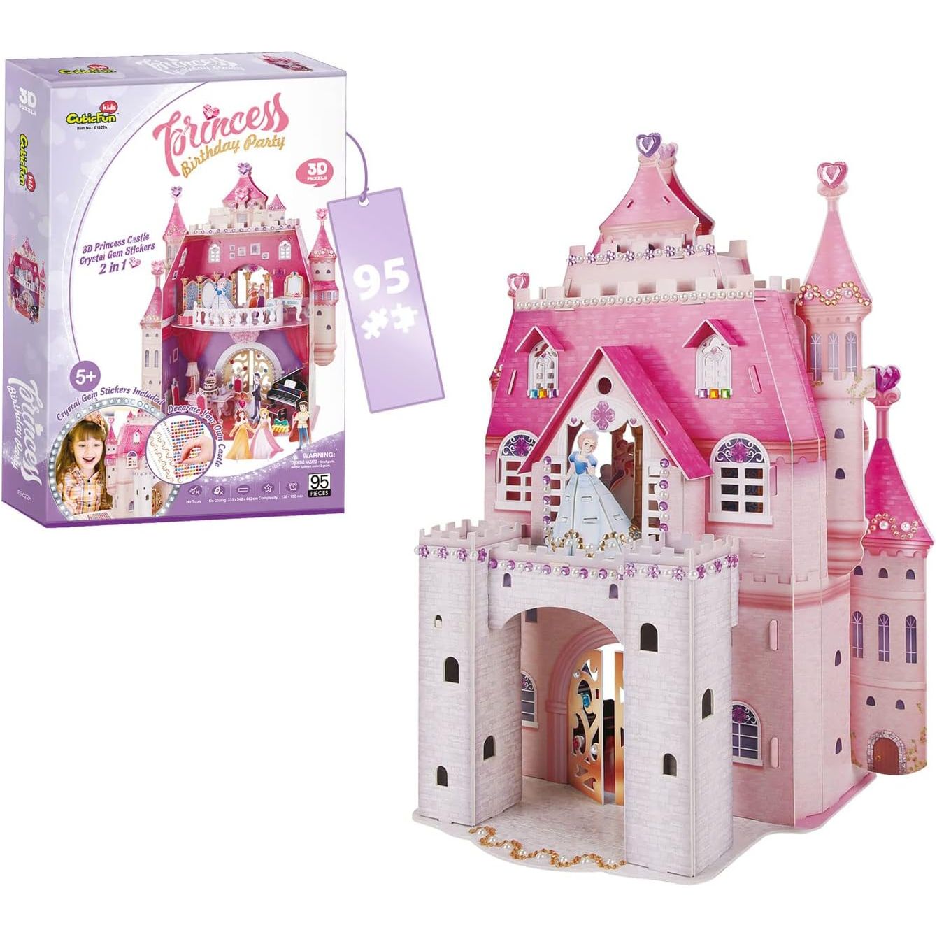 بازل ثلاثي الأبعاد للأطفال - حفلة عيد ميلاد الأميرة | قلعة الاميرة 95 قطعة |