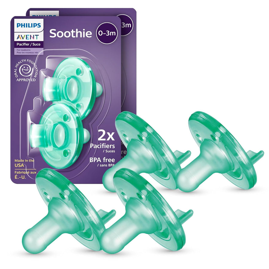 Philips Avent Soothie Baby Pacifier for 0-3 Months, BPA-Free, 4-Pack