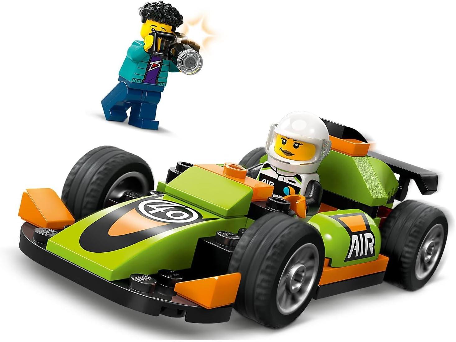 LEGO® City 60399 Green Race Car Toy, Classic Race Vehicle