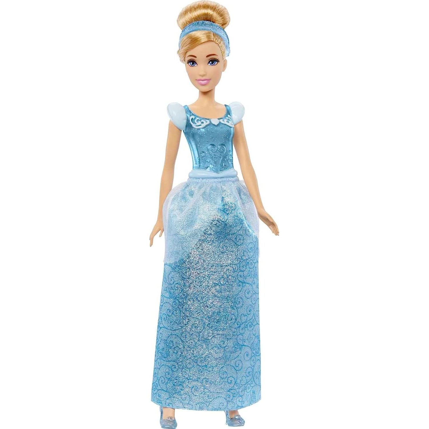 Mattel Disney Princess Dolls,Cinderella Posable Fashion Doll with Sparkling Clothing and Accessories