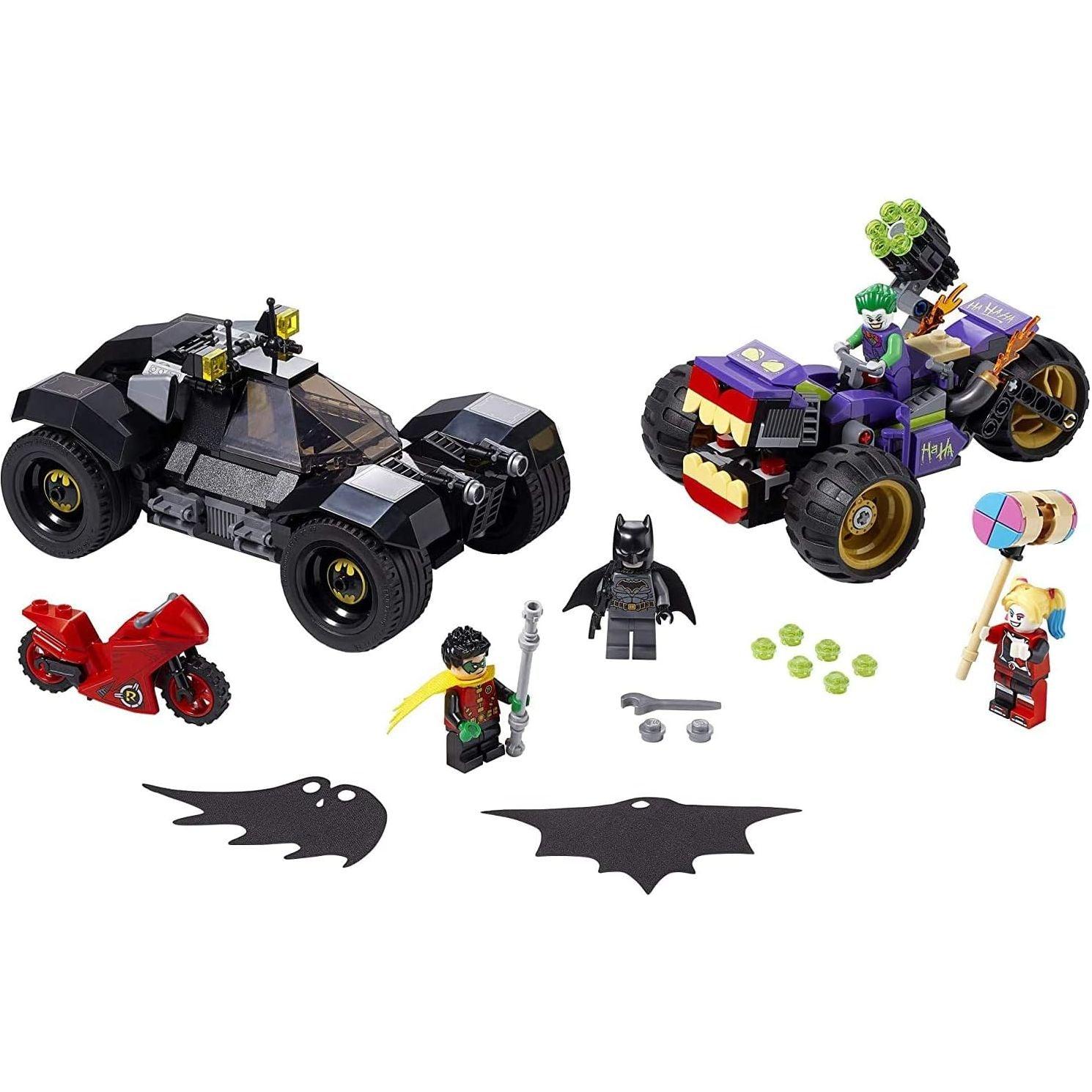 LEGO 76159 DC Batman Joker's Trike Chase Super-Hero Cars and Motorcycle Playset, Mini Shooting Batmobile Toy (440 Pieces)