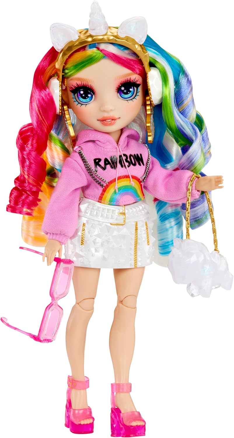 RAINBOW HIGH Creative Crystals Amaya - 28 cm Rainbow Model Doll with Crystal Accessory DIY Kit, Ring for You, Resin Game, Gift for 8+ Years, Non-Edible