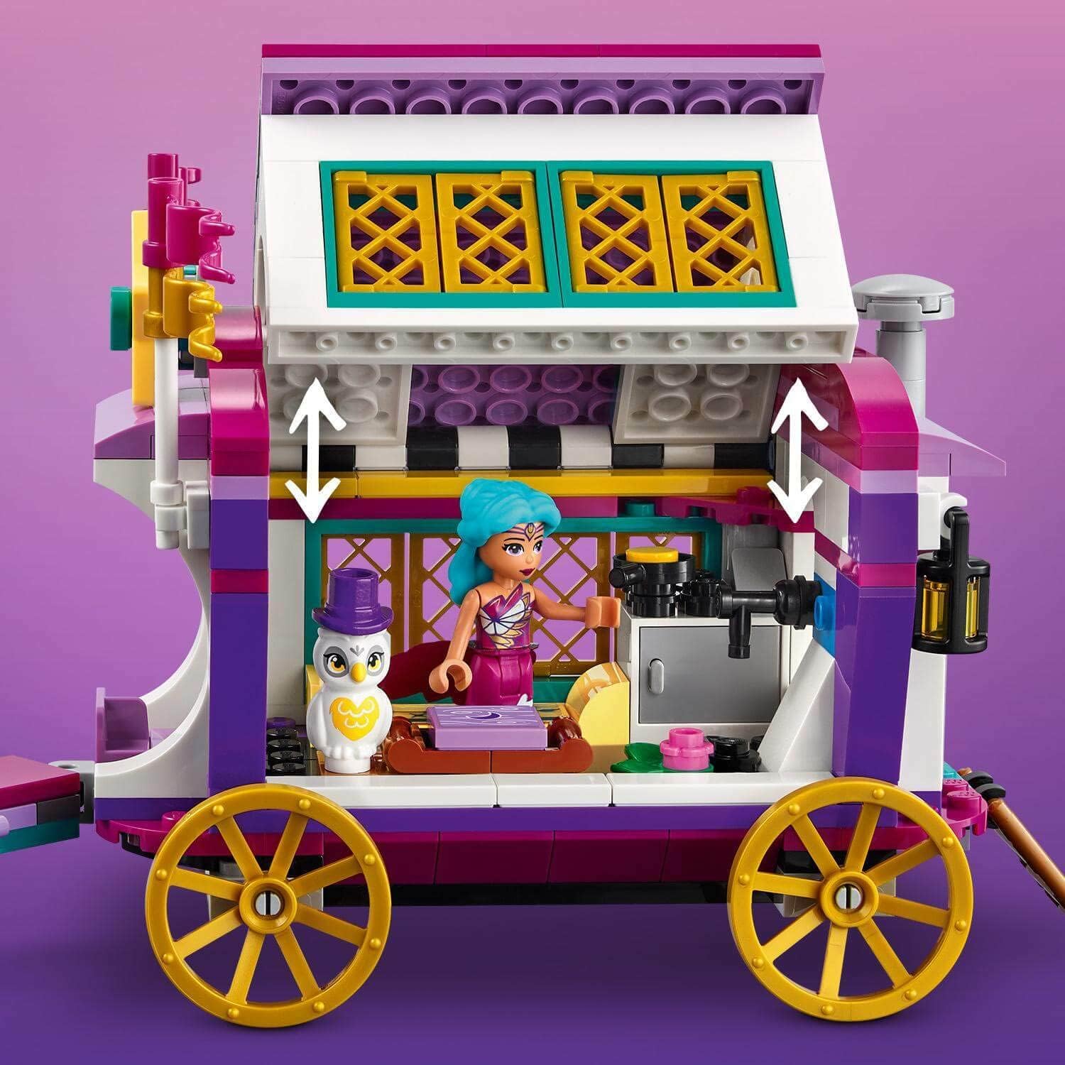 LEGO 41688 Friends Magical Caravan Building Kit; Carnival Toy for Kids Is Packed with Creative Kit