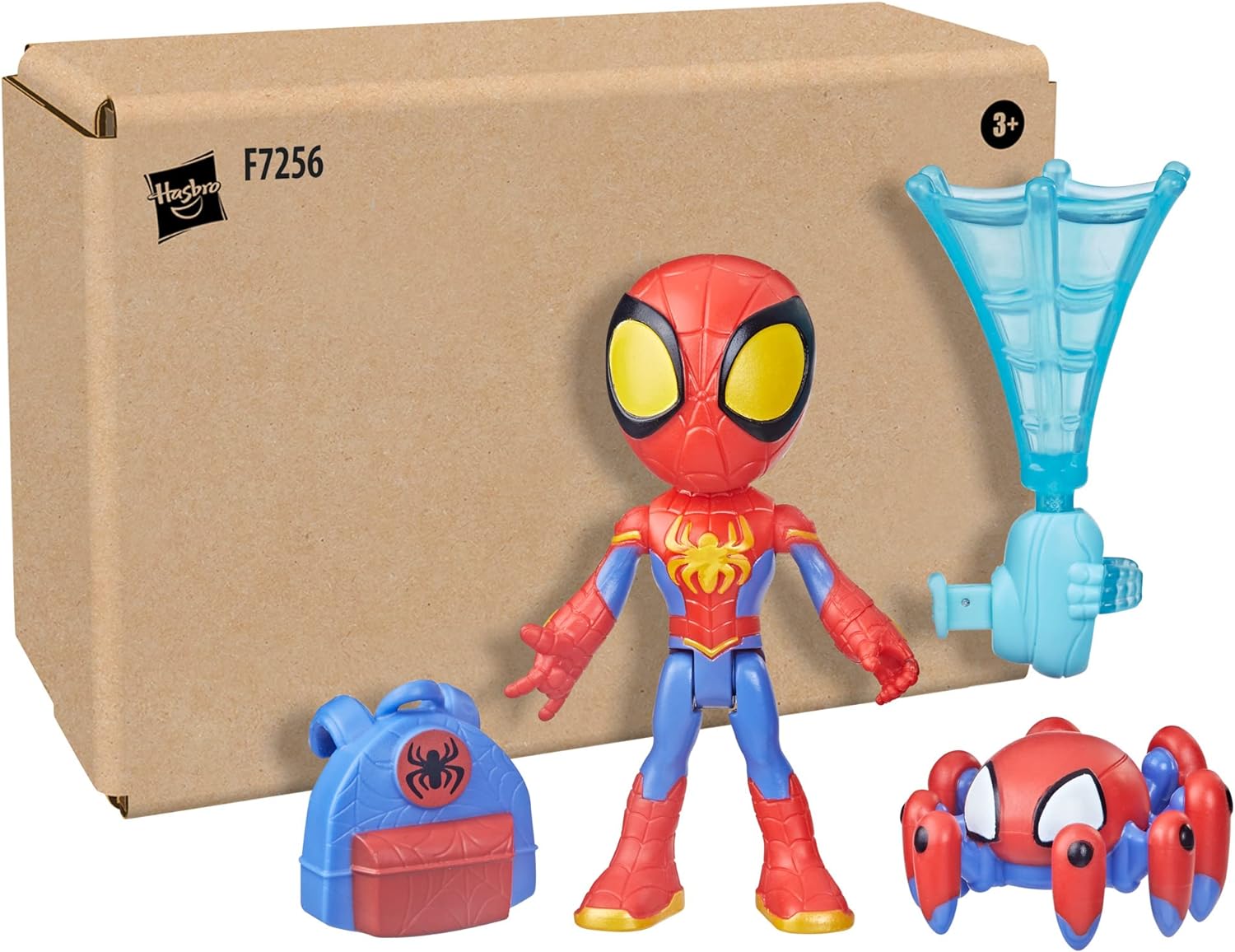 Spidey and His Amazing Friends Web-Spinners Spidey 4-Inch Action Figure with Accessories, Web-Spinning Accessory, Marvel Toys for Kids, Ages 3 and Up