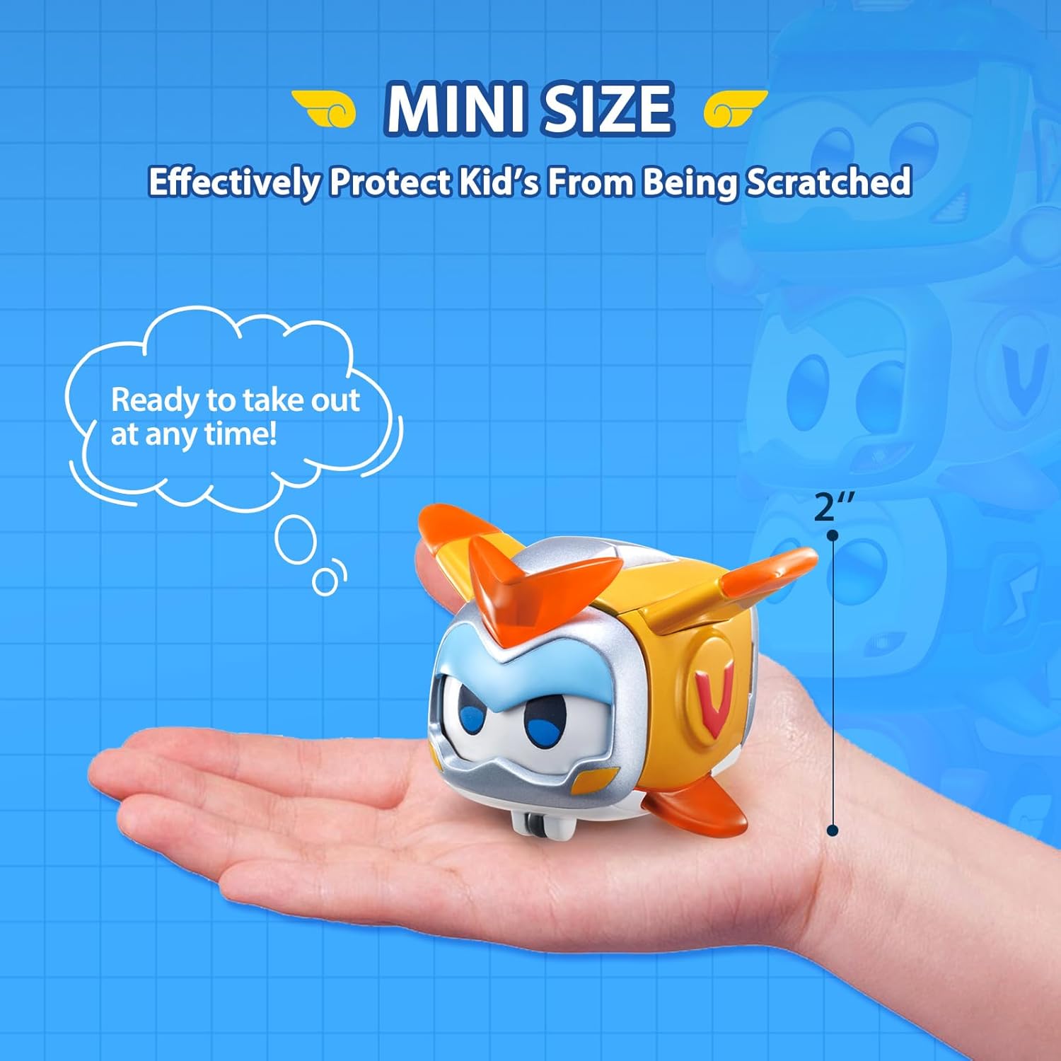 Super Wings Super Pets 4-Pack Collection Jerome, Golden Boy, Shine, Ellie, Vehicle Action Figure with Light Effect and Mutiple Emotion Expressions, Gifts for Kids Age 3+