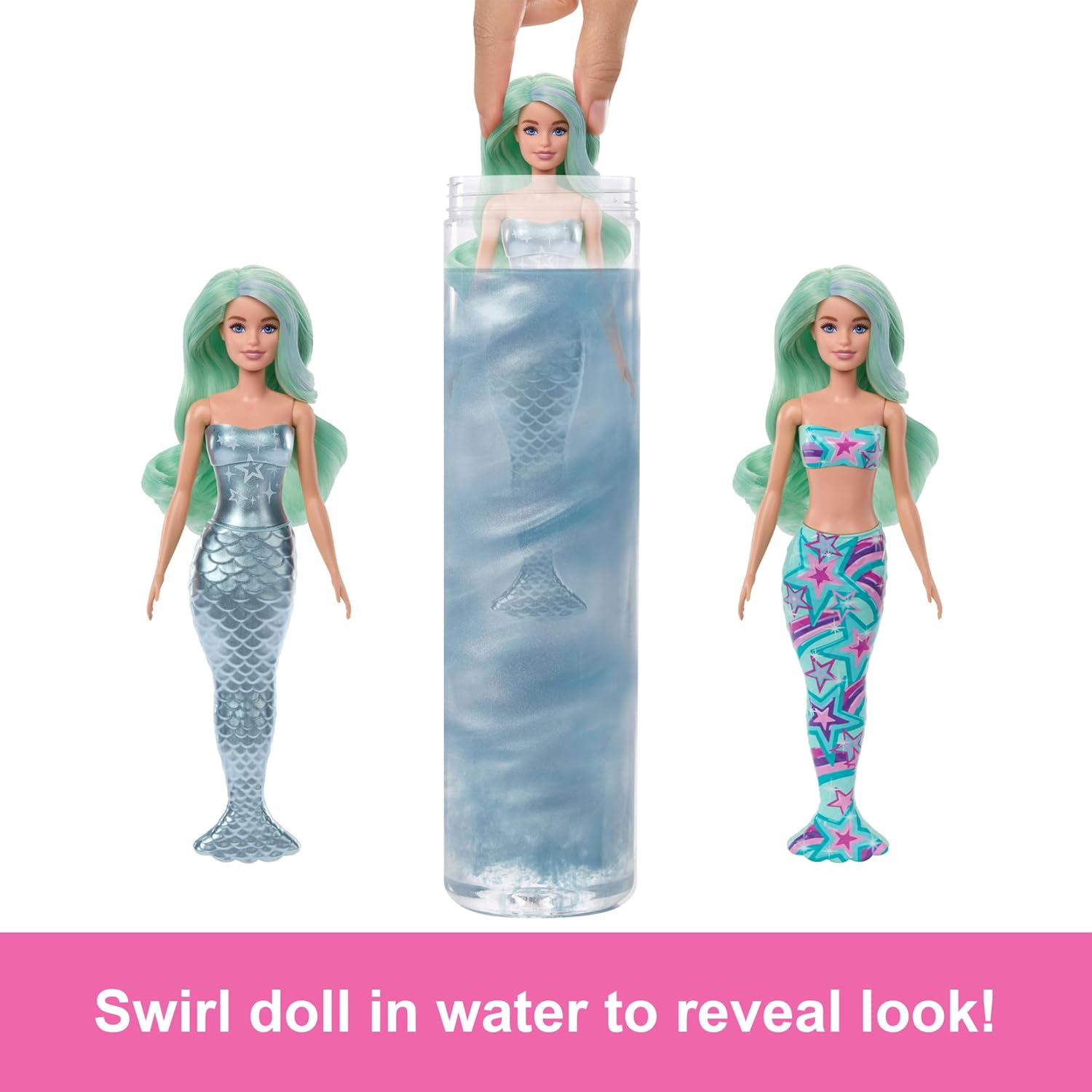 Barbie Color Reveal Deep Sea Mermaids - inspired Series Doll & Accessories With 6 Surprises, Color-Change Bodice