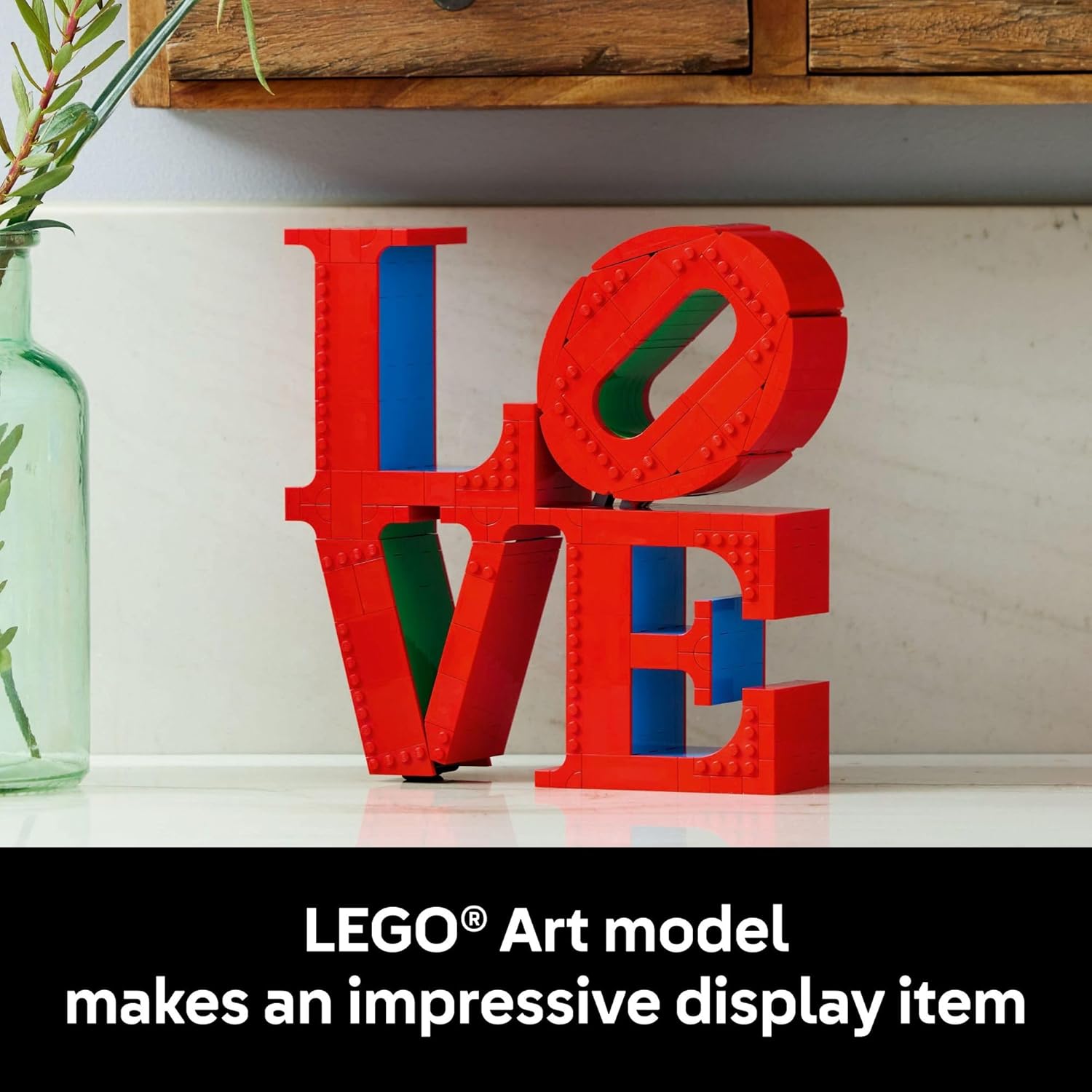 LEGO Art Love Collectible Building Set - DIY Kit for Adults, Ages 18+ - Gifts for Birthdays - Home Decor to Display on Table - 31214