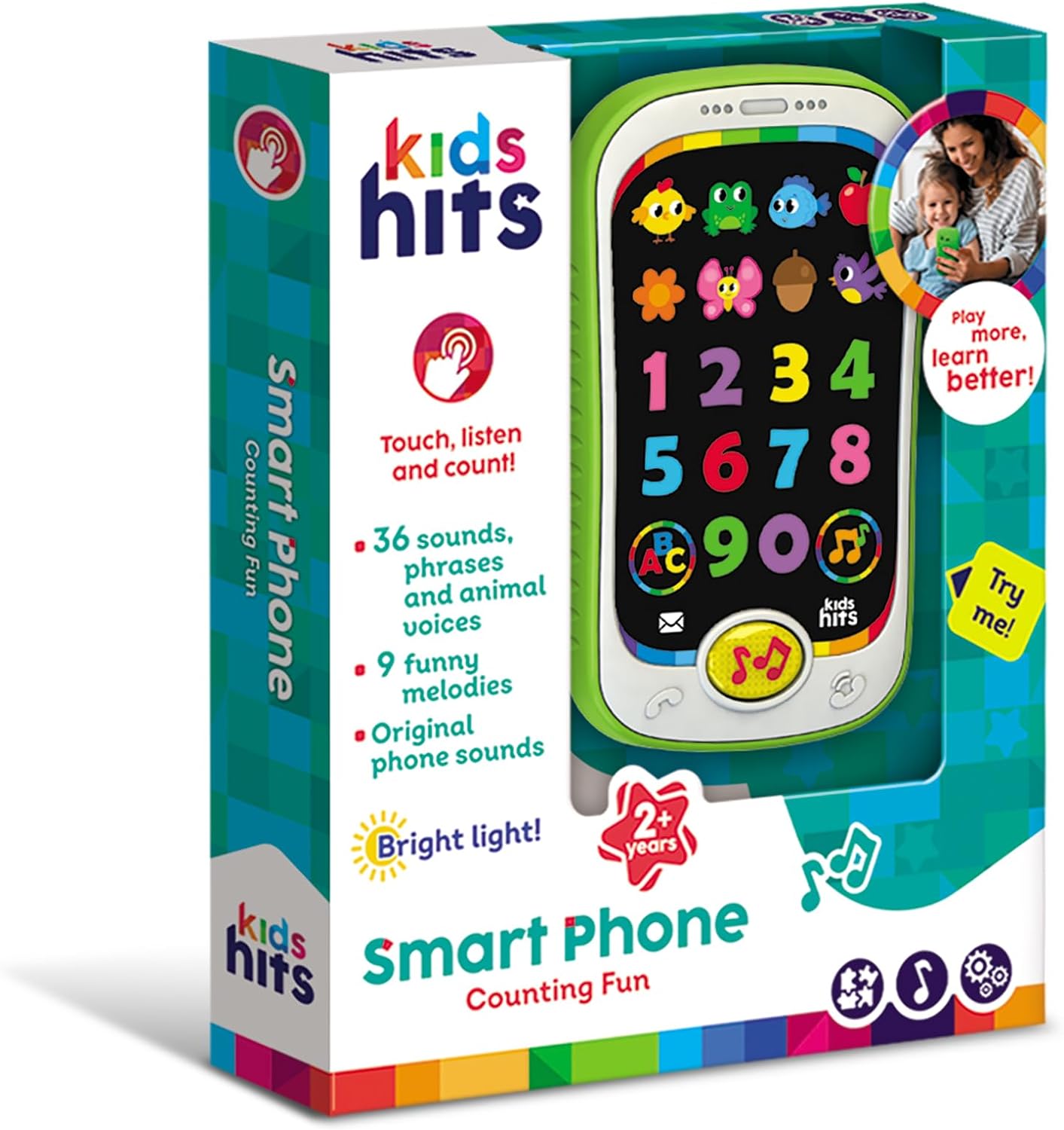 Kids Hits Educational هاتف ذكي للأطفال الصغار لمدة عامين فما فوق