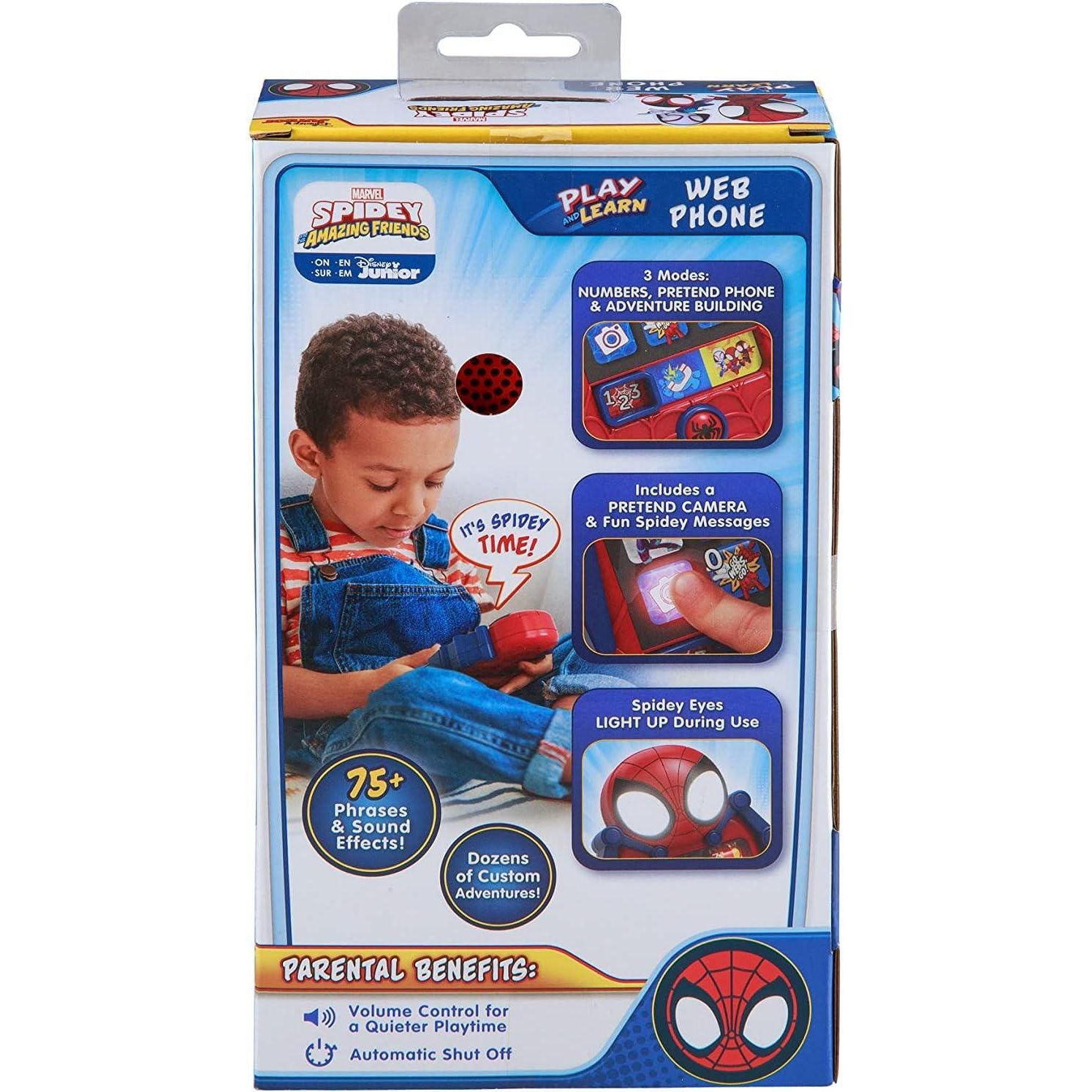 eKids Spidey and His Amazing Friends Toy Phone for Toddler with Built-in Preschool Learning Games, Educational Toys for Activities and Pretend Play, for Fans of Spiderman Gifts