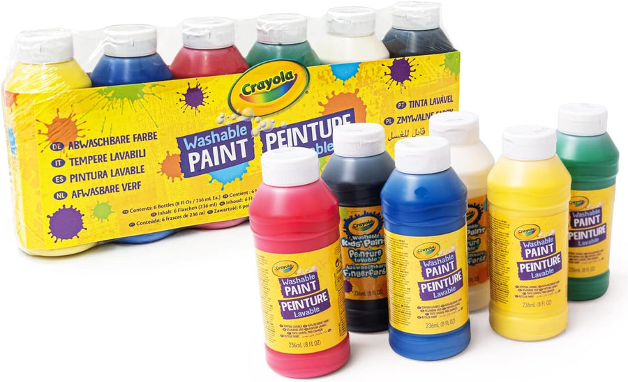 CRAYOLA Set Of 6 Washable Paint Bottles 6 Different Colors