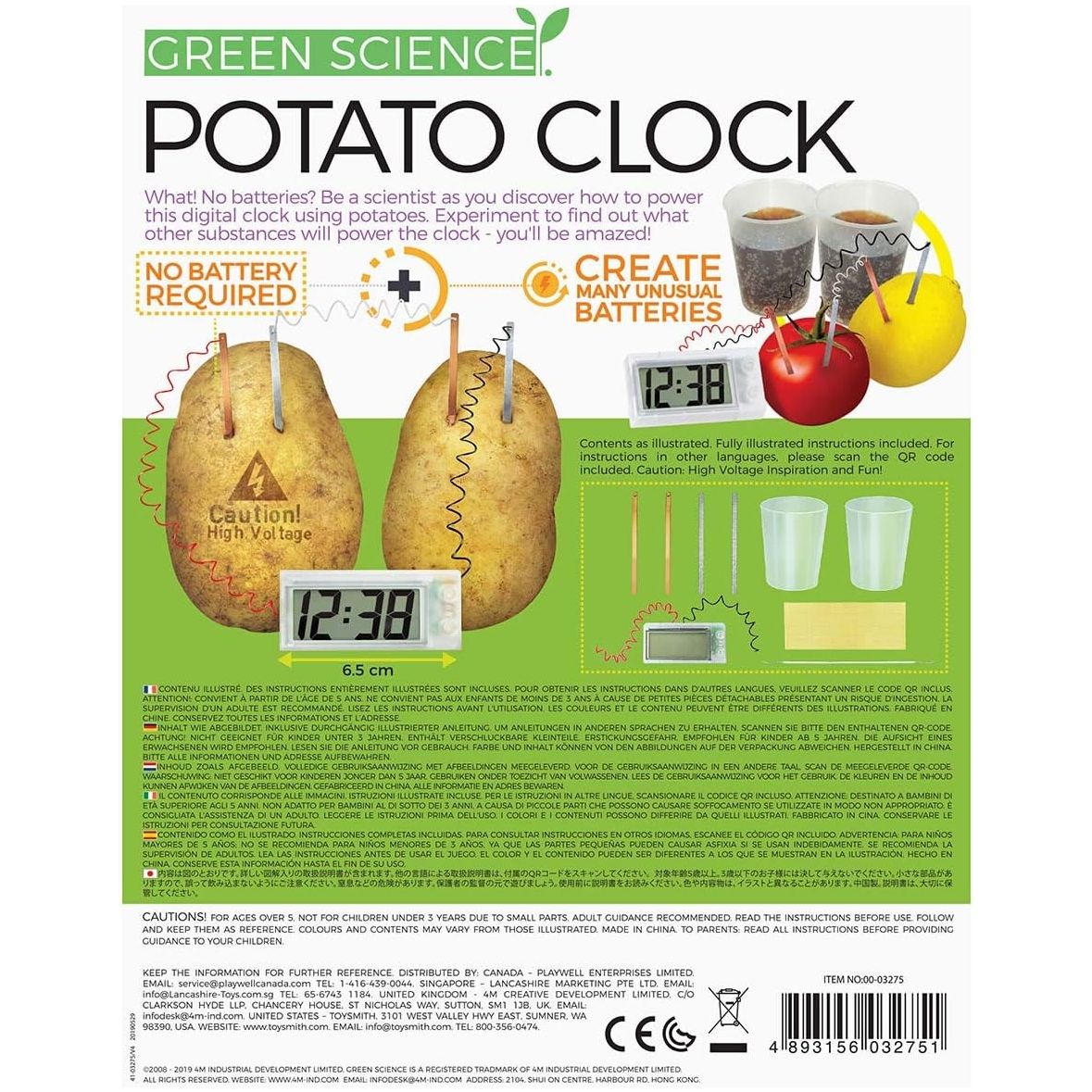4M Green Science - Potato clock
