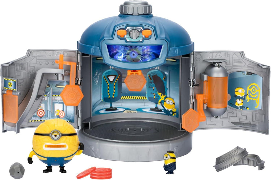 مينيونز Despicable Me 4 Mega Transformation Chamber تحويل AVL Jerry إلى Mega Jerry Chamber يفتح للتحول إلى مجموعة ألعاب مركز تدريب AVL