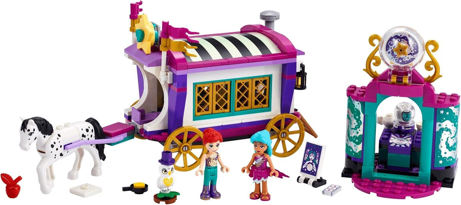 LEGO 41688 Friends Magical Caravan Building Kit; Carnival Toy for Kids Is Packed with Creative Kit