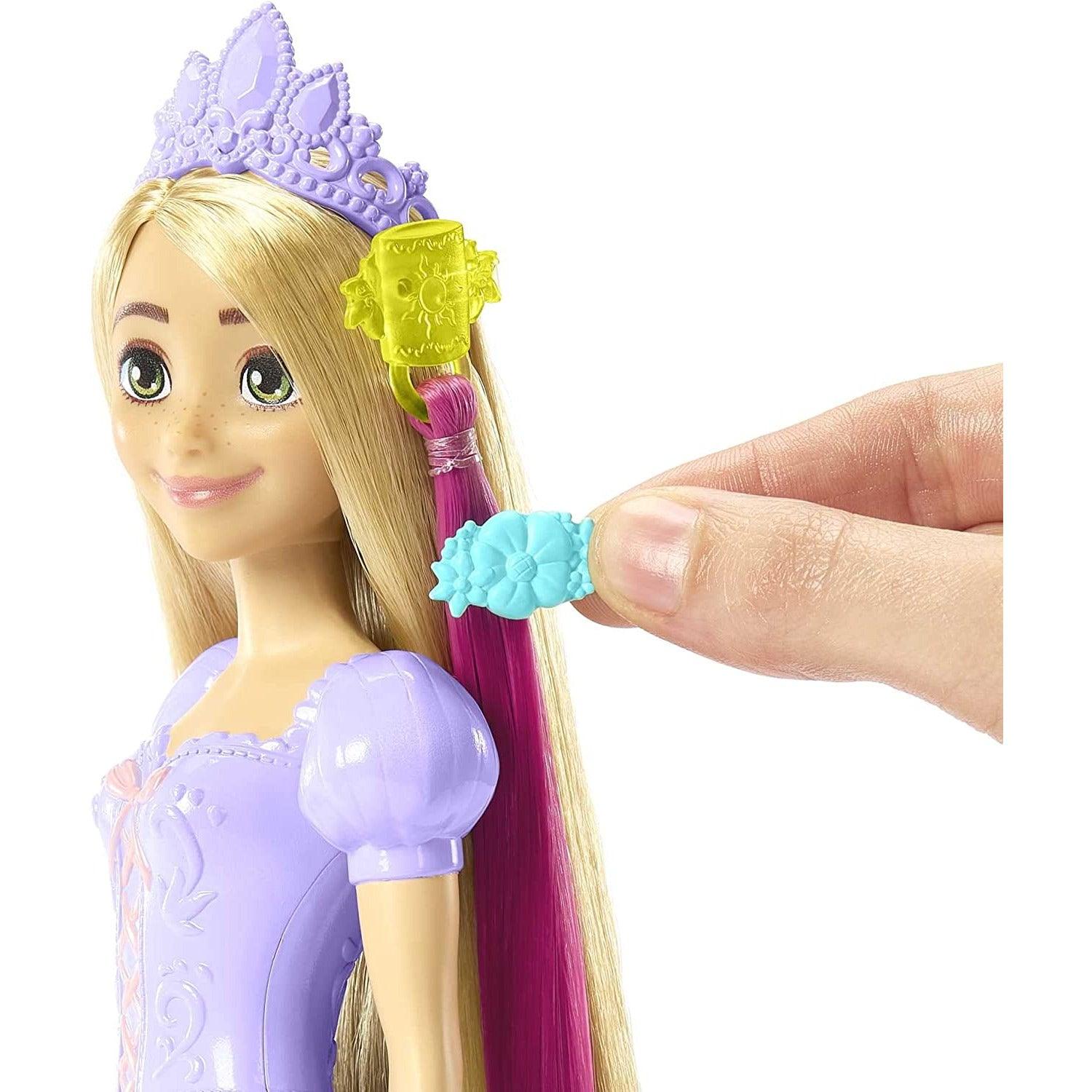 Mattel Disney Princess Rapunzel Fashion Doll with Long Fairy-Tale Hair, 2 Color-Change Hair Extensions & 10 Hairstyling Pieces - BumbleToys - 5-7 Years, Boys, Disney Princess, Fashion Dolls & Accessories, Girls, Pre-Order