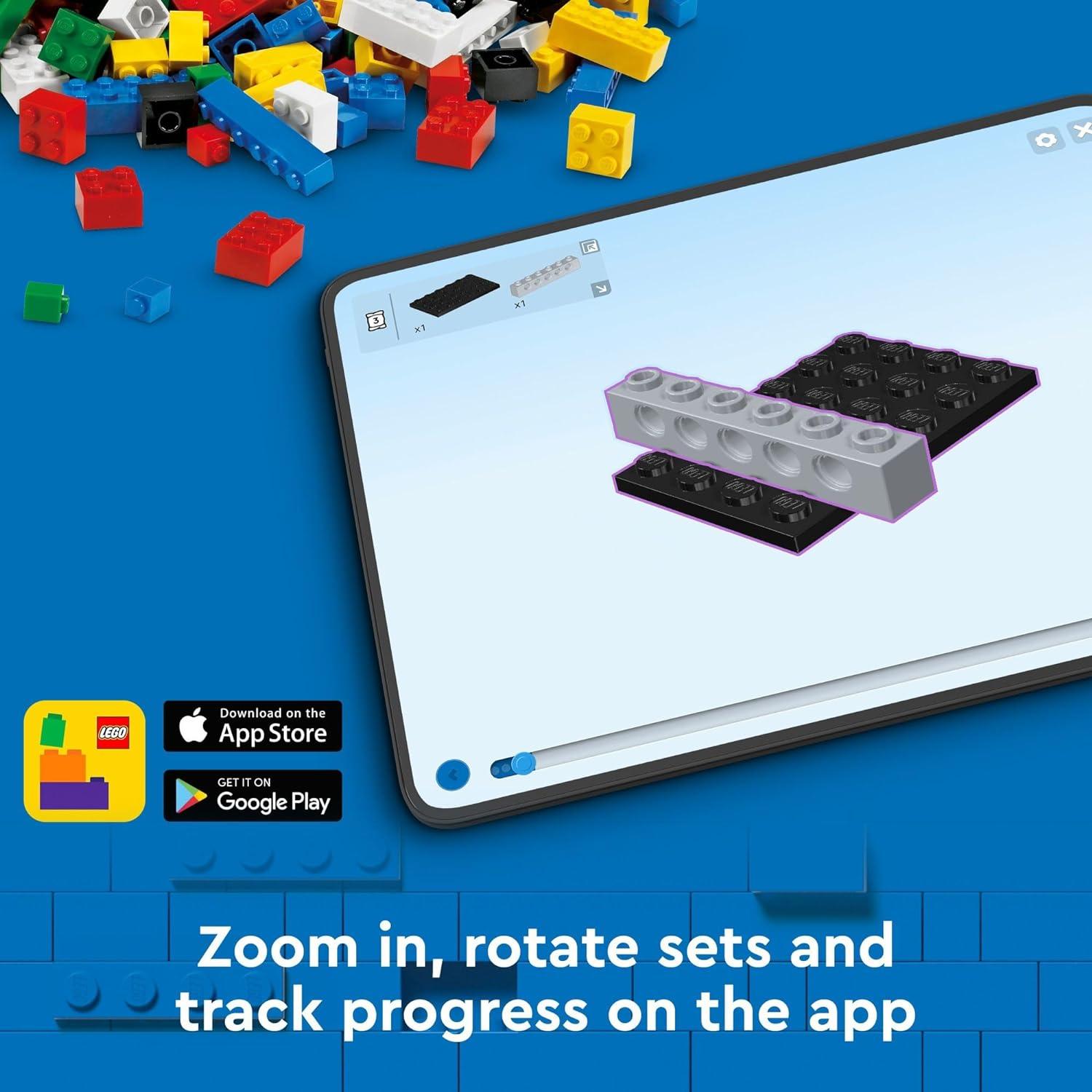 مجموعة بناء لعبة شاحنة برجر سيتي من ليجو 60404، هدية ممتعة للأطفال بعمر 5 سنوات فما فوق، مجموعة لعب برجر فان والمطبخ