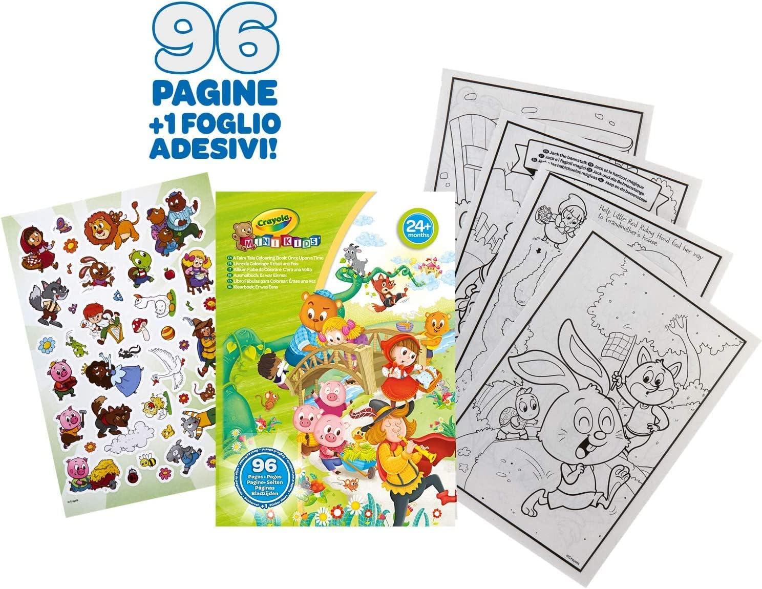 Crayola Mini Kids - Story Album for Coloring, 96 Pages and 1 Stickers, Creative and Educational Activity for Children