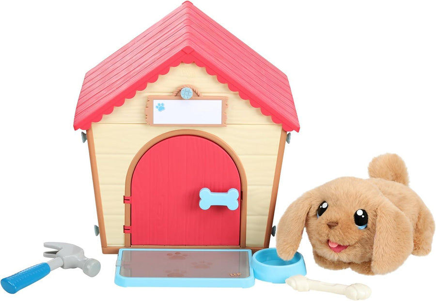 Little Live Pets - My Puppy's Home Interactive Plush Toy Puppy and Kennel