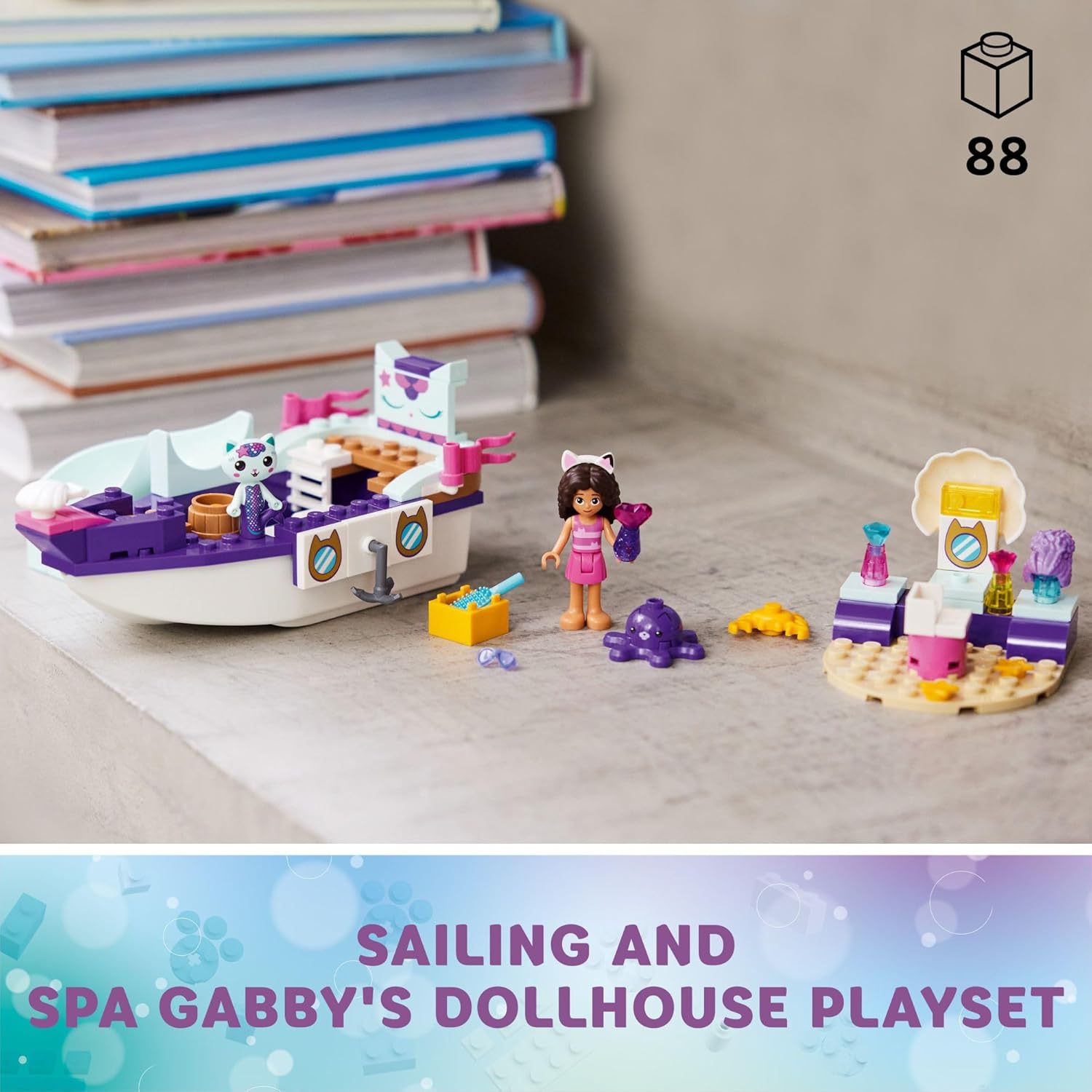 LEGO 10786 Gabby's Dollhouse Gabby & Mercat’s Ship & Spa Building Toy for Kids