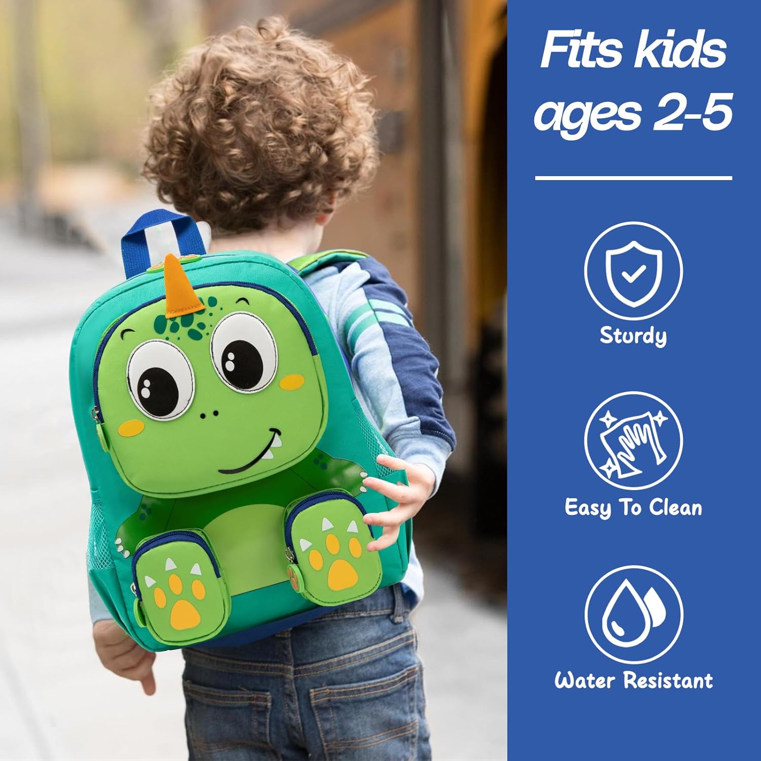 Toddler Backpack for Boys and Girls, Dinosaur Preschool Kindergarten Backpack boy, Waterproof School BookBag for kids Age 2-5