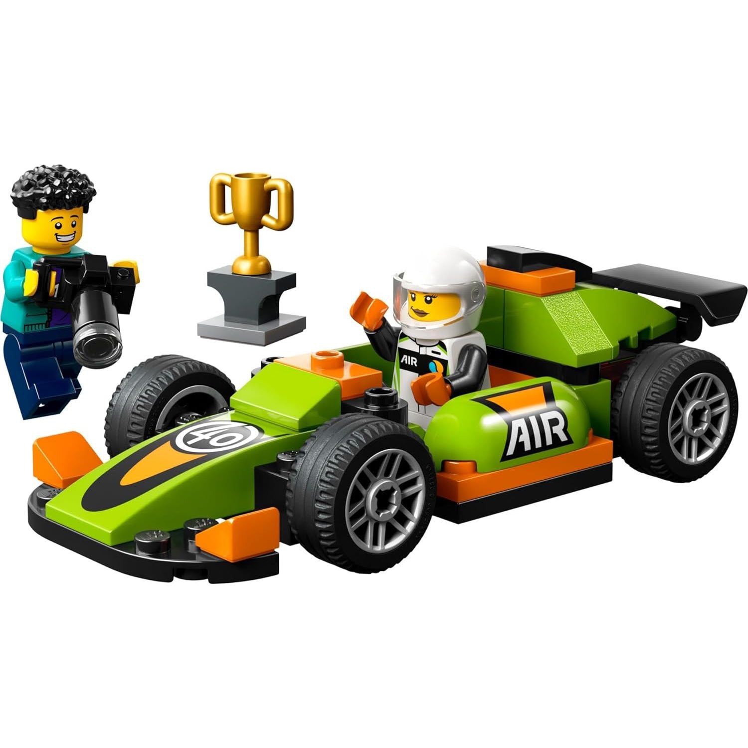 LEGO City Green Race Car Toy 60399, Classic-Style Racing Vehicle