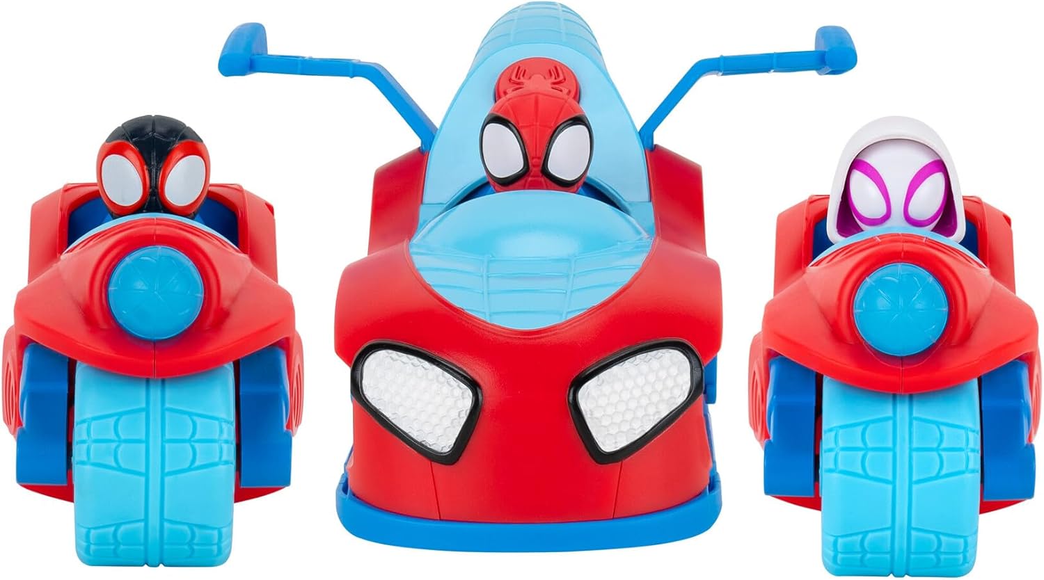 Jazwares - Spidey & His Amazing Friends - 3 Vehicles in 1 Split Racer - Spidey Team