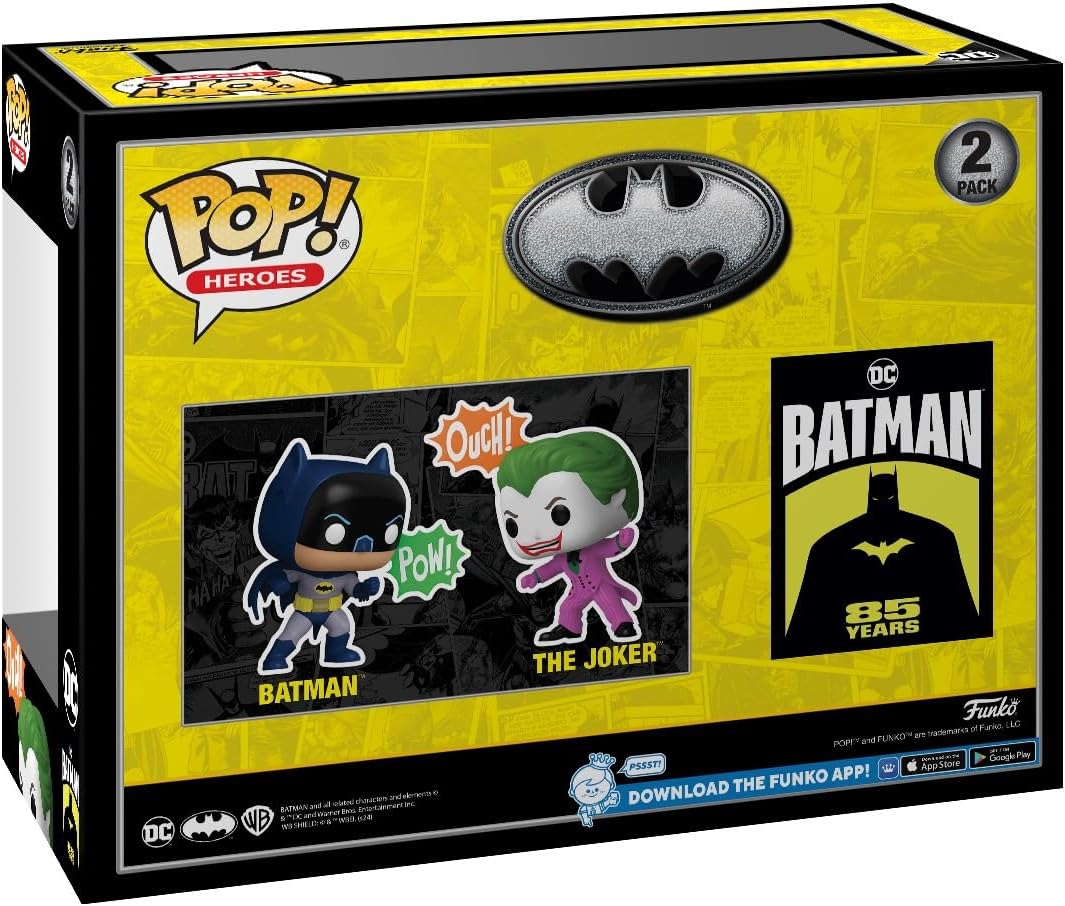 Funko Pop! Heroes Batman's 85th Anniversary - Batman and The Joker, 2-Pack