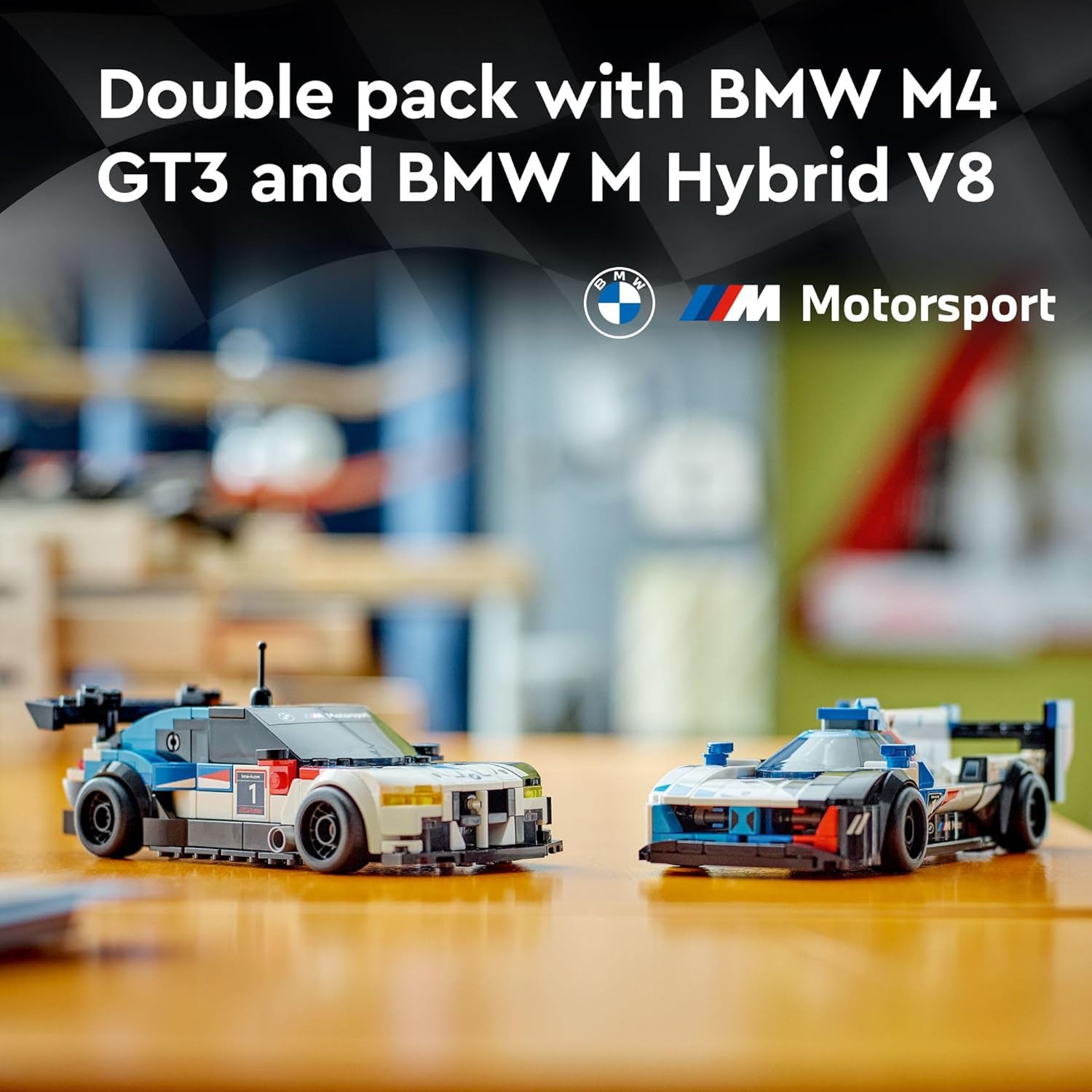 LEGO 76922 Speed Champions BMW M4 GT3 & BMW M Hybrid V8 Race Cars, BMW Toy for Kids with 2 Buildable Models and 2 Driver Minifigures