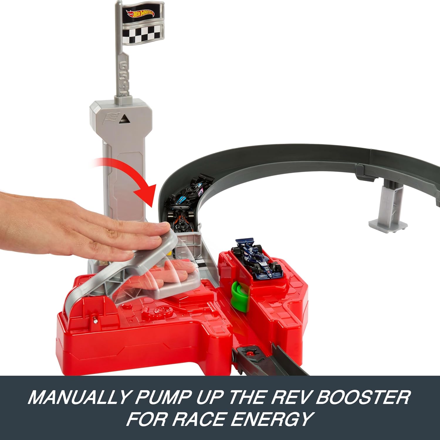 Hot Wheels Toy Car Track Set,  Diecast Formula 1 Vehicles McLaren F1 Team, 1:64 Scale Alpine, and VCARB, Sprint Race Circuit