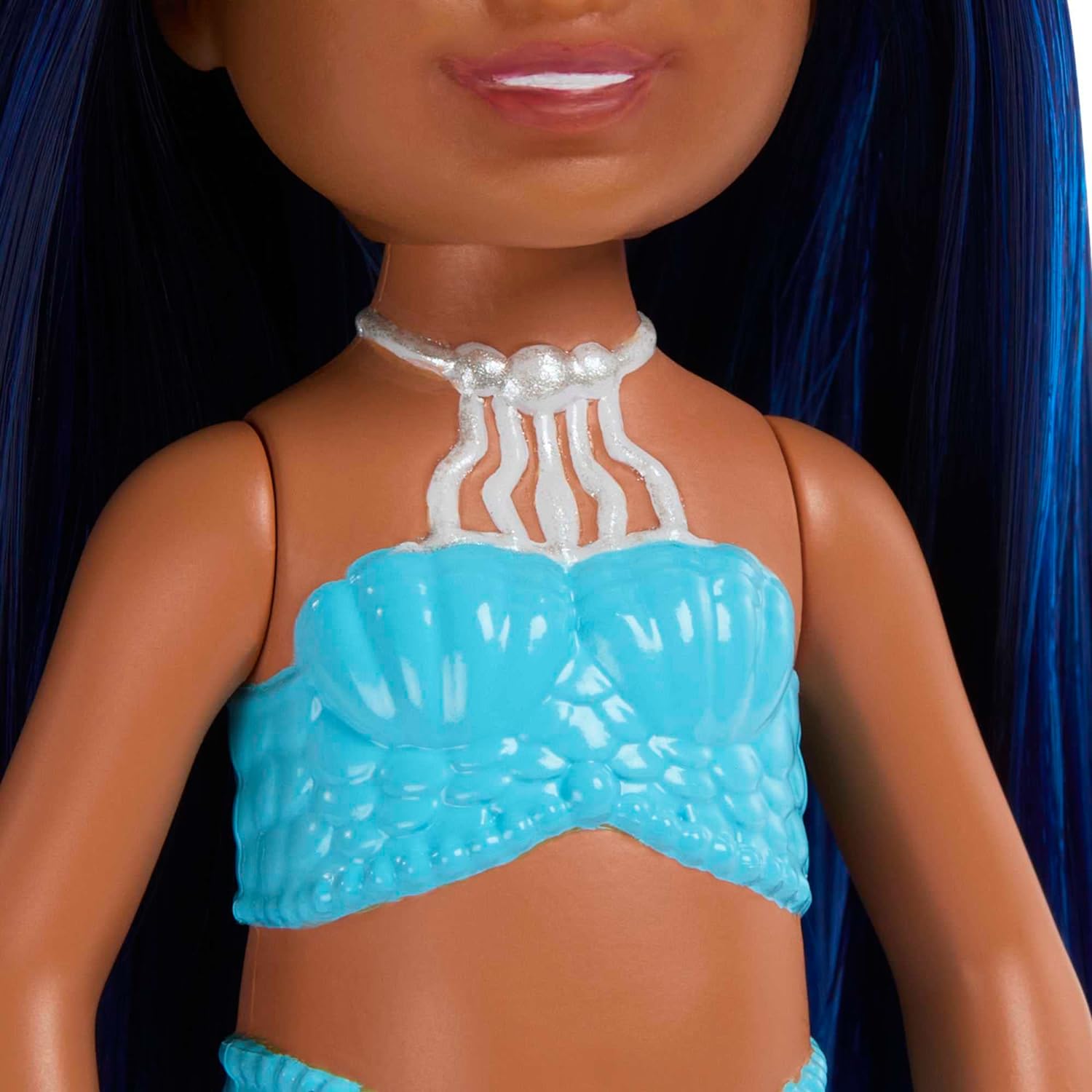 Barbie Mermaid Chelsea Doll with Midnight Blue Hair and Ombre Tail, Mermaid Toys, Crown Accessory Brand: Barbie