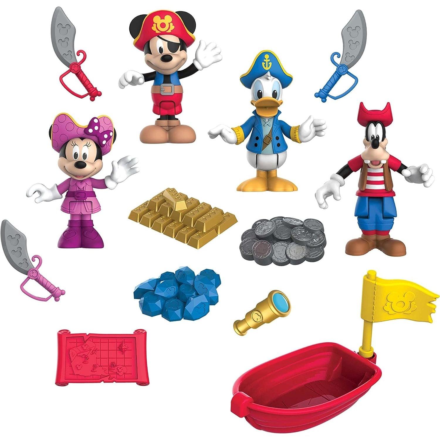 Mickey Mouse Pirate Adventure Figure Set, Kids Toys for Ages Up