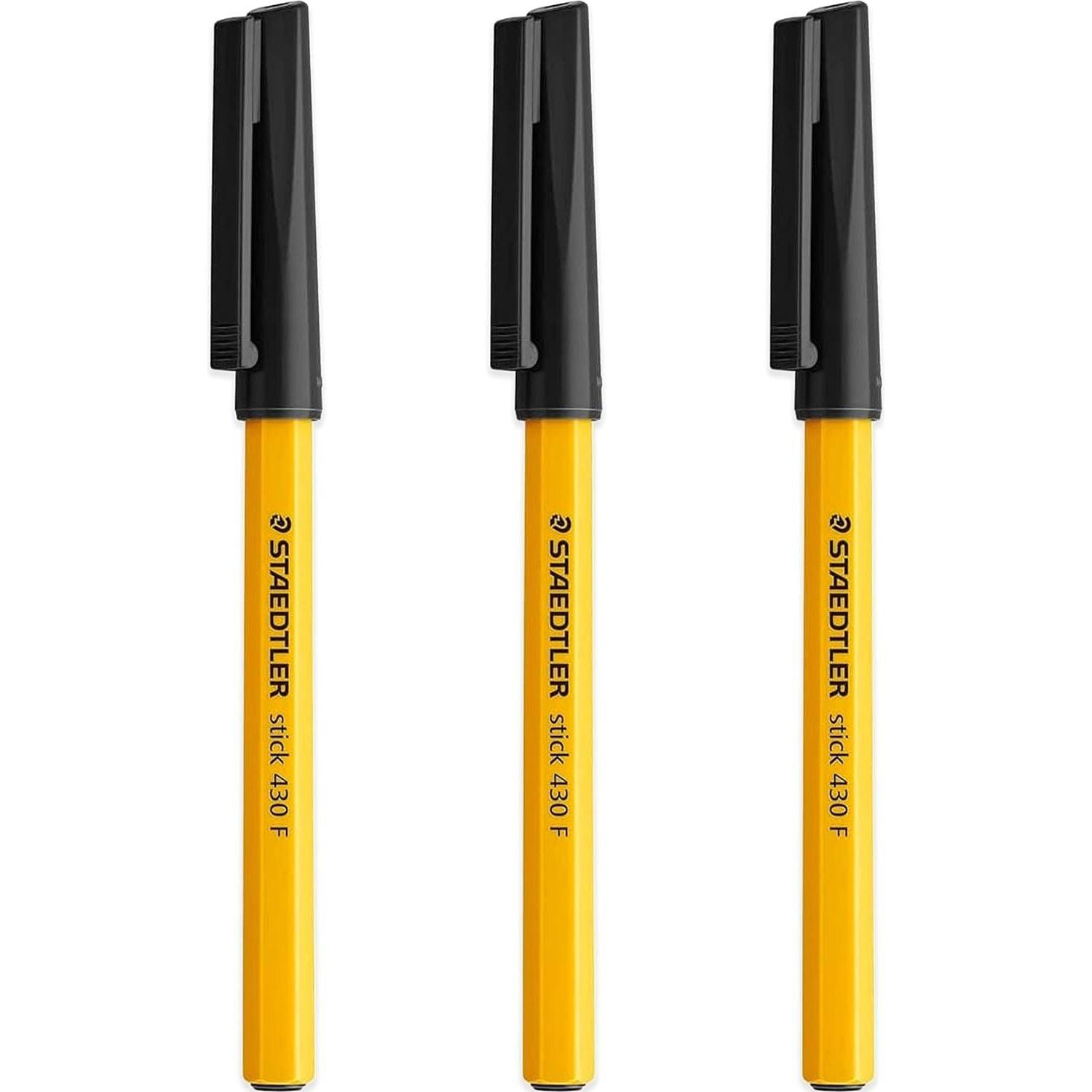 STAEDTLER Medium Stick 430 F-9 Ballpoint Pen Fine, Black