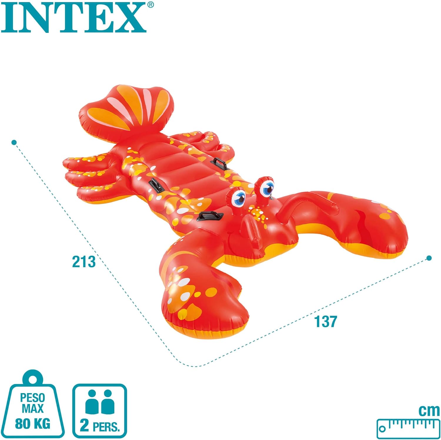Intex ‎57528 twin baby swim pool funny floats toys inflatable lobster ride on-Size 84