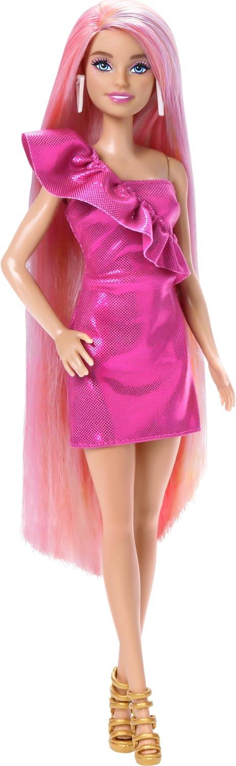 Barbie Fun & Fancy Doll & Accessories Set: Fashion Doll with Extra-Long Color-Streaked Blonde Hair, Clothes & Styling Pieces