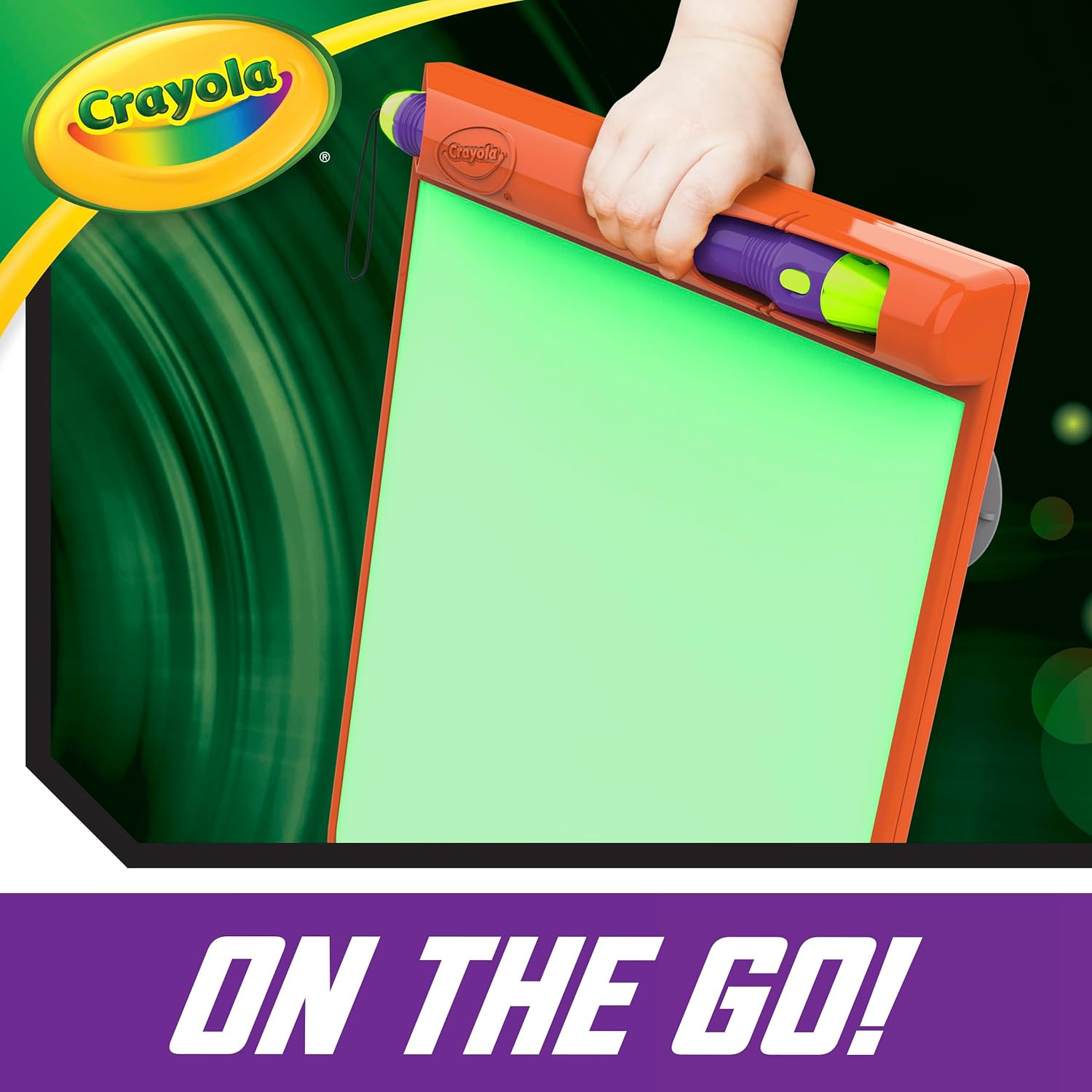 استوديو Crayola Travel Glow Art Studio، يتوهج في الظلام