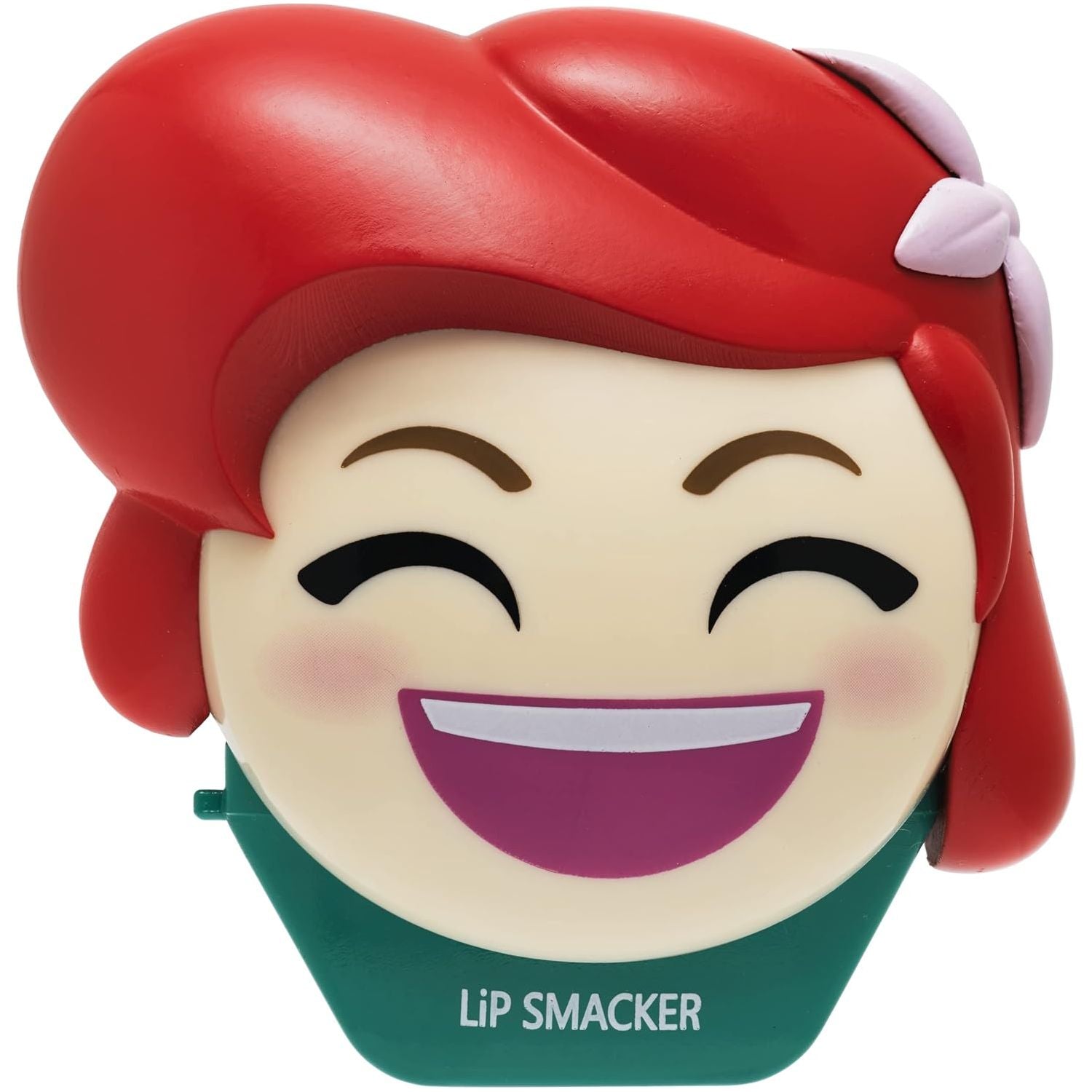 Lip Smacker Disney Little Mermaid Ariel Emoji Lip Balm, Flavored Lip Balm, Clear