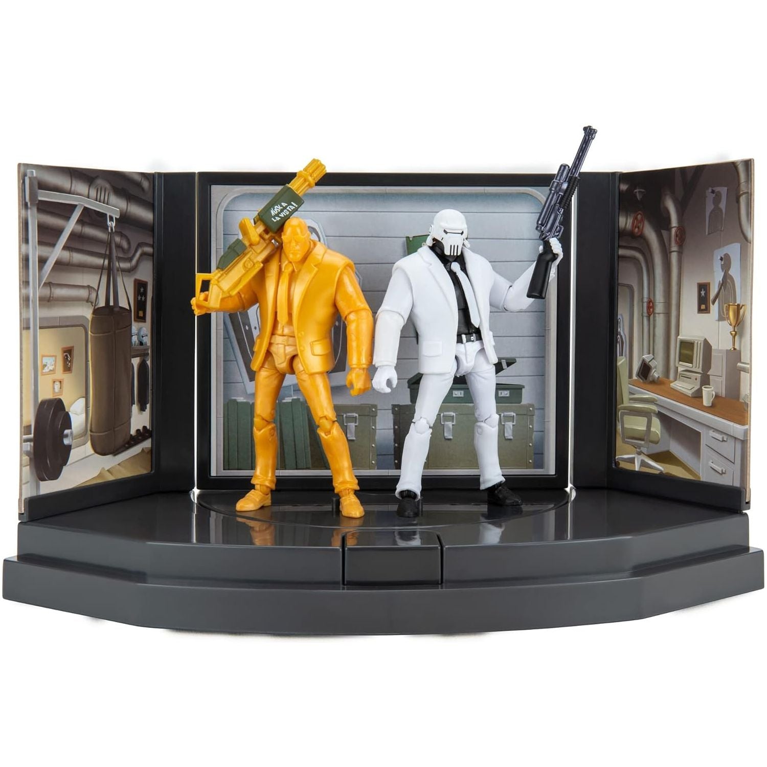 Fortnite Brutus Agent’s Room Featured Playset with Two 4-inch Articulated Figures Plus Weapons and Accessories